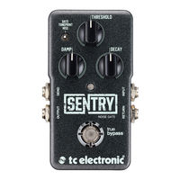 TC Electronic Sentry Noise Gate Mode D'emploi