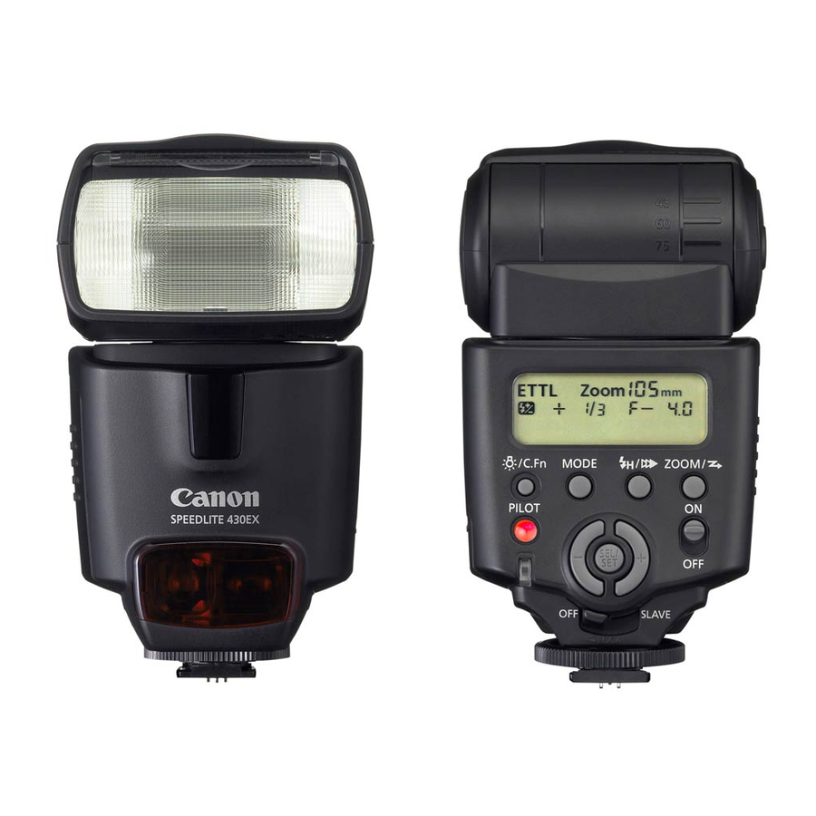 Canon SPEEDLITE 430EX Mode D'emploi