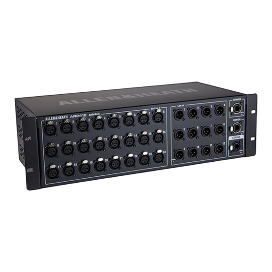 ALLEN & HEATH AudioRack AR2412 Mode D'emploi