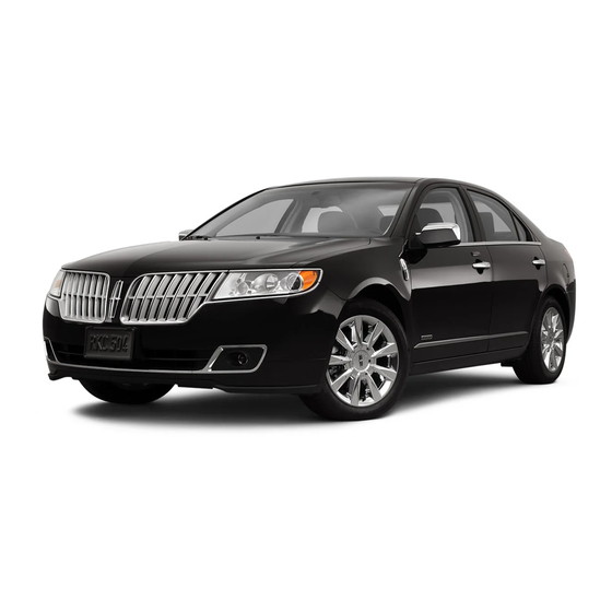 Lincoln MKZ Hybrid 2012 Guide Du Propriétaire