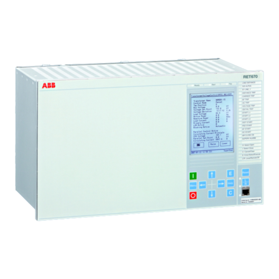 ABB RET670 Manuel D'installation Et De Mise En Service