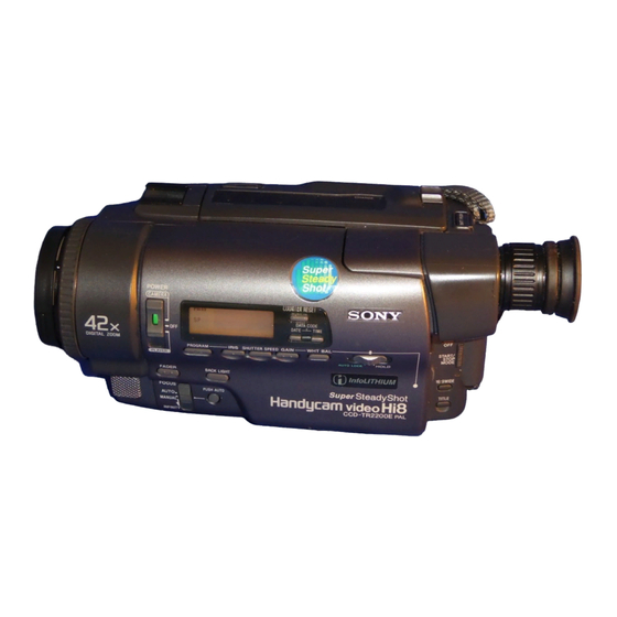 Sony Handycam CCD-TR2200E Hi8 Mode D'emploi