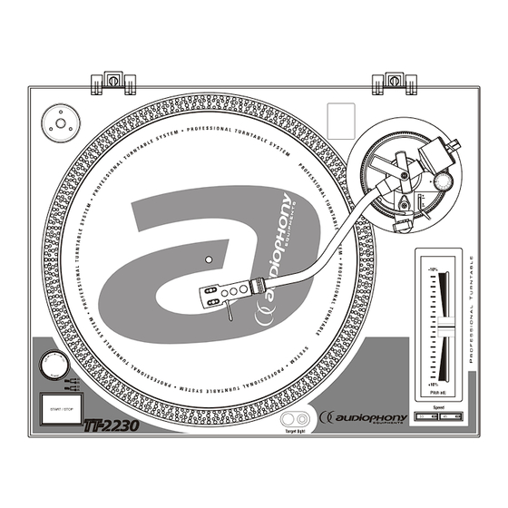 audiophony Equipments TT-2230 Guide De L'utilisateur