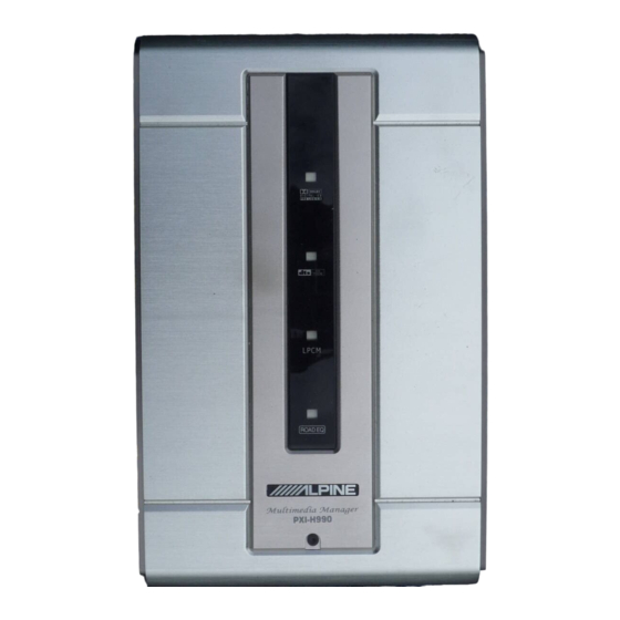 Alpine Multimedia Manager PXI-H990 Guide D'installation Et De Connexions