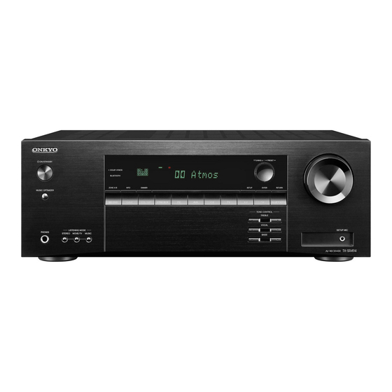 Onkyo TX-SR494 Guide De Configuration Initiale