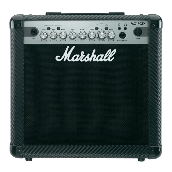 Marshall MG Série Manuel D'utilisation