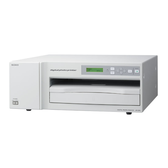 Sony UP-D75 Guide D'installation
