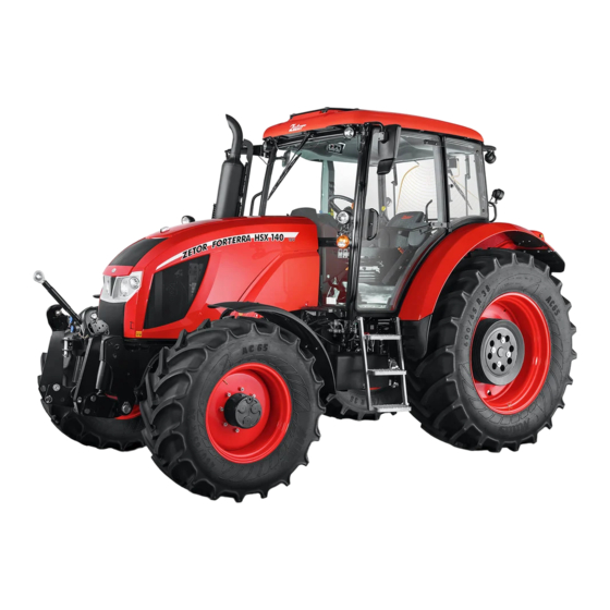 Zetor Forterra 100 Guide D'utilisation Et D'entretien