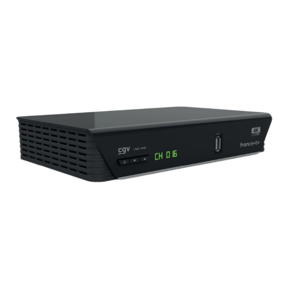 CGV I-SAT UHD Guide D'installation Rapide