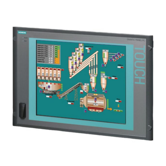 Siemens SIMATIC PC Panel PC IL77 Guide Rapide