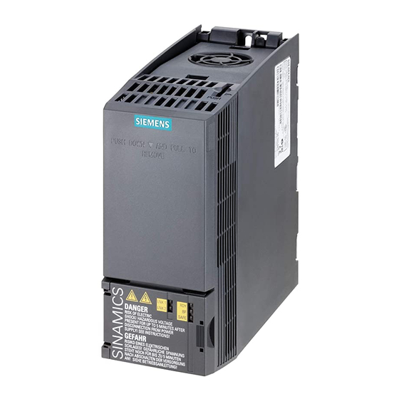 Siemens SINAMICS G120C Guide De Mise En Route