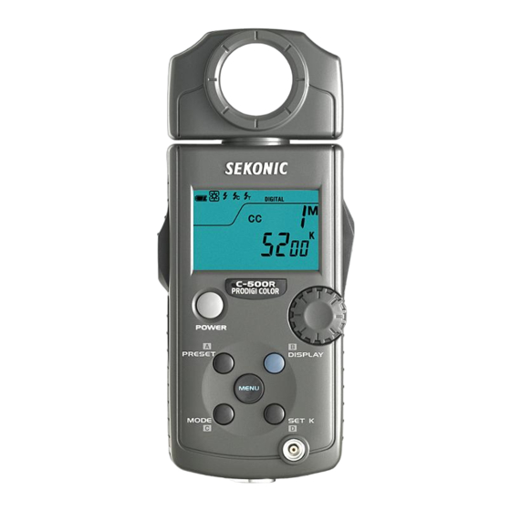 Sekonic PRODIGI COLOR C-500 Mode D'emploi