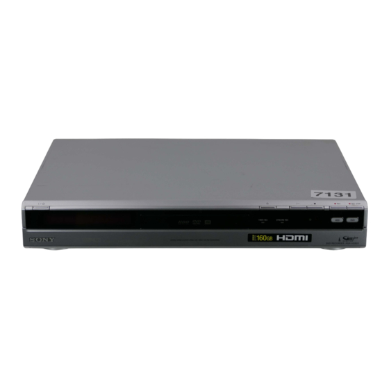 Sony RDR-HX825 Mode D'emploi