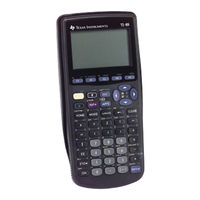 Texas Instruments TI-89 Prise En Main Rapide