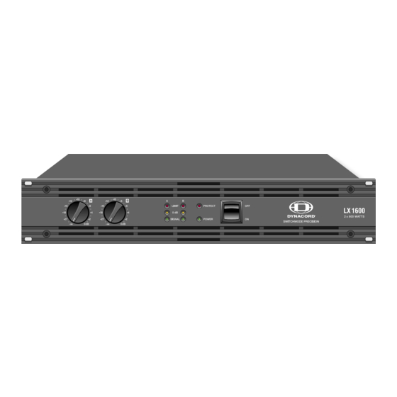 Dynacord LX1600 Mode D'emploi
