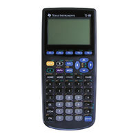 Texas Instruments TI-89 Mode D'emploi