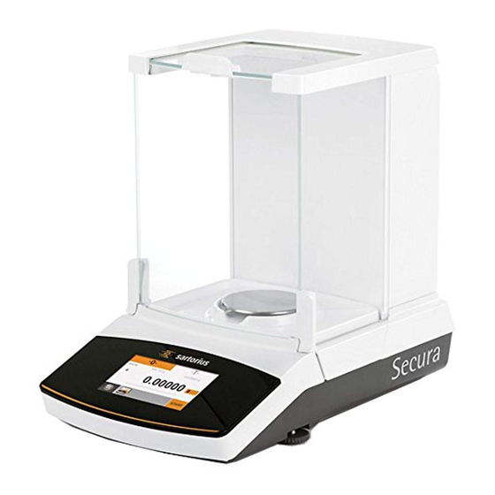 Sartorius Secura Serie Manuel D'application