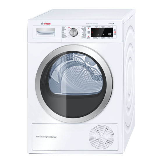 Bosch WTW87560FG Notice D'utilisation Et D'installation