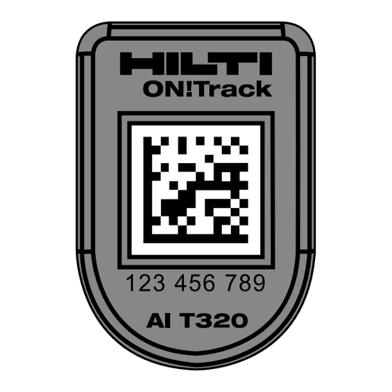 Hilti ON!Track smart tag AI T320 Guide Rapide
