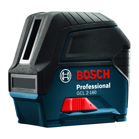 Bosch GCL 2-160 Consignes D'utilisation/De Sécurité