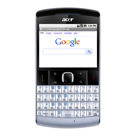Acer beTouch E210 Manuel D'utilisation