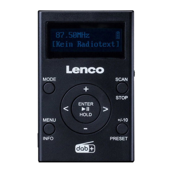 LENCO PDR-011 Mode D'emploi