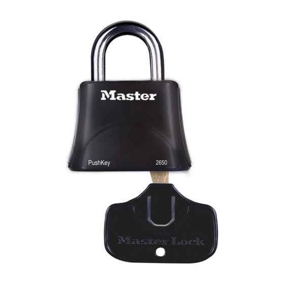 Master Lock Pushkey 2650EURD Mode D'emploi