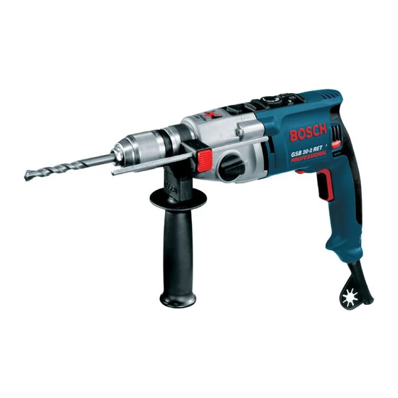 Bosch GSB 20-2 PROFESSIONAL Instructions D'emploi