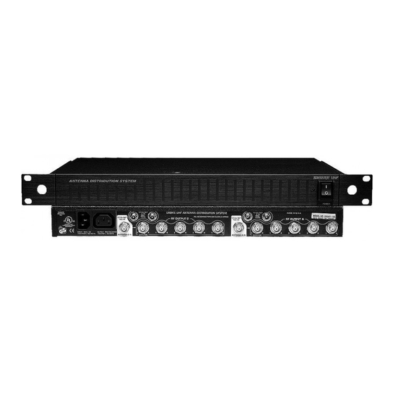 Shure UA845 Guide De L'utilisateur