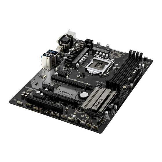 ASROCK Z370 Pro4 Manuel