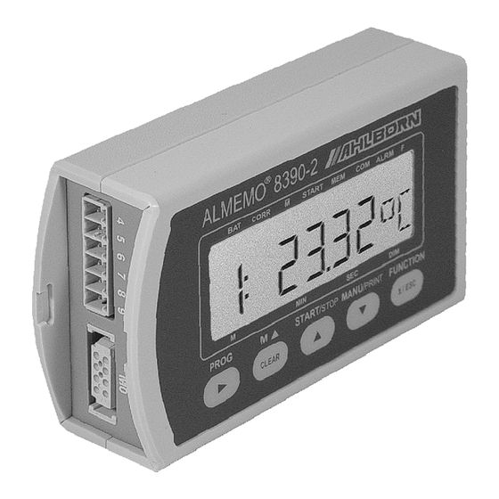 Ahlborn ALMEMO 8390-2 Notice D'utilisation