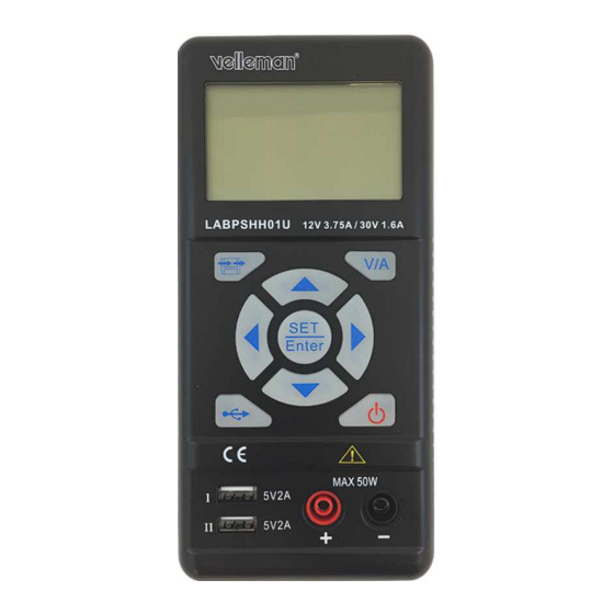 Velleman LABPSHH01U Mode D'emploi