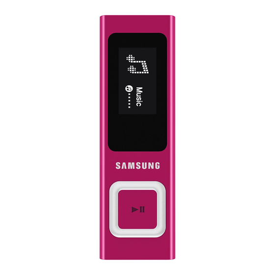 Samsung YP-U6 Manuel D'utilisation