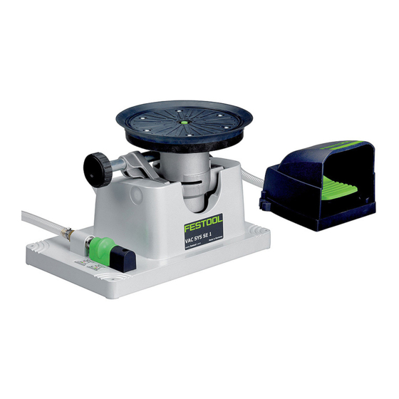 Festool VAC SYS SE Guide D'utilisation