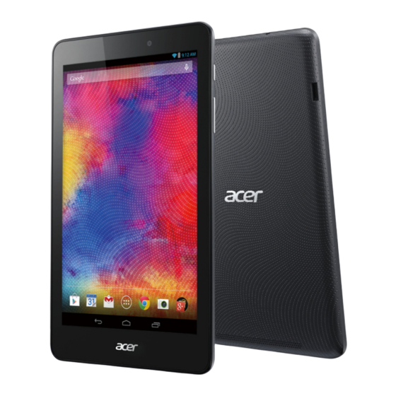 Acer Iconia One 8 Manuel D'utilisation