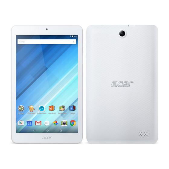 Acer Iconia One 8 Manuel D'utilisation