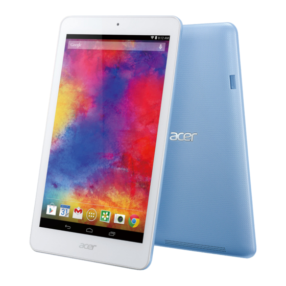 Acer Iconia One 8 Manuel D'utilisation