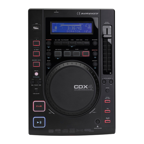 audiophony CDX4 Guide De L'utilisateur