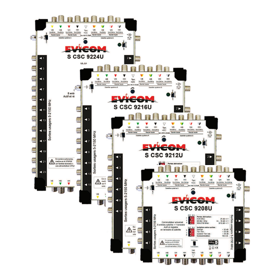 EVICOM S CSC9208U Notice Technique