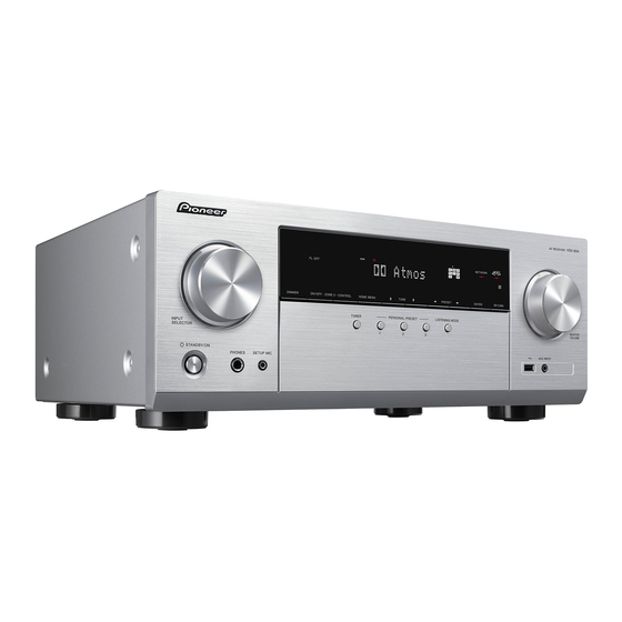 Pioneer VSX-934 Guide De Configuration Initiale