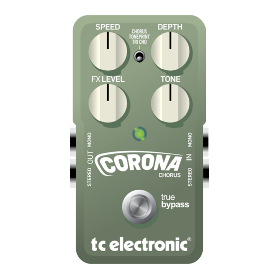 TC Electronic Corona Chorus Mode D'emploi