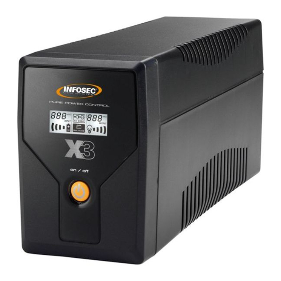 INFOSEC UPS SYSTEM X3-800 Notice D'utilisation