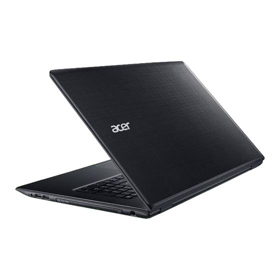 Acer Aspire E 17 Série Manuel D'utilisation