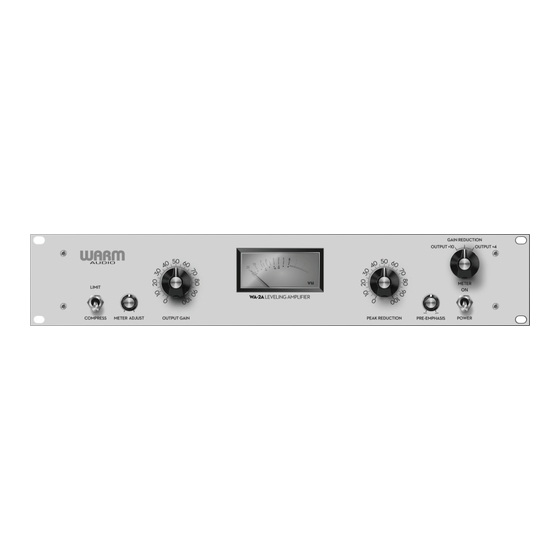 Warm Audio WA-2A Mode D'emploi