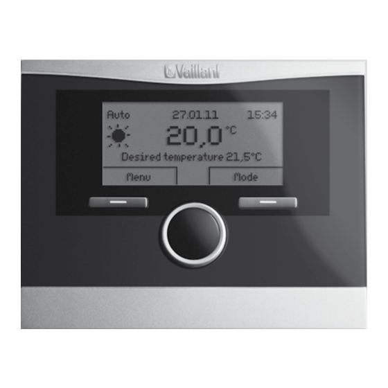 Vaillant VRC 470 Notice D'installation