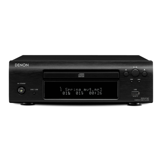 Denon DCD-F107 Manuel De L'utilisateur