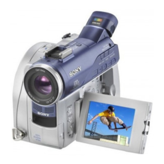 Sony HANDYCAM DCR-DVD100E Manuels