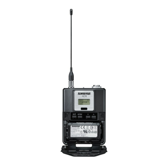 Shure AD1 Mode D'emploi