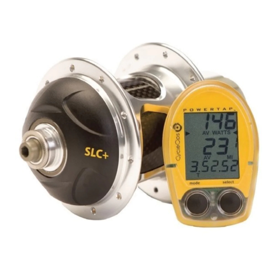 CycleOps PowerTap SLC+ Guide De L'utilisateur