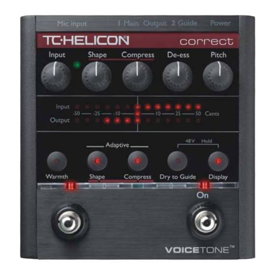 TC-Helicon VOICETONE correct Mode D'emploi